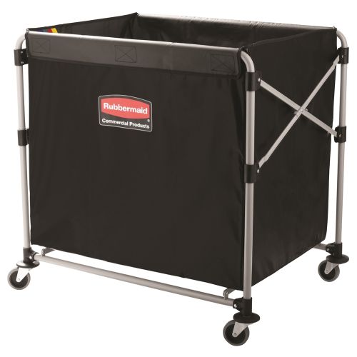 Rubbermaid 8 Bushel Collapsible X Cart, Single Stream, Black